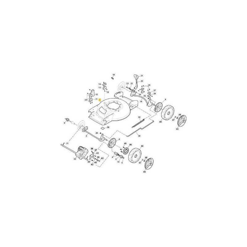 TELAIO MCS47 EL.TR GRIGIO RAGGR.STIGA ORIGINALE STIGA - 381004920/0
