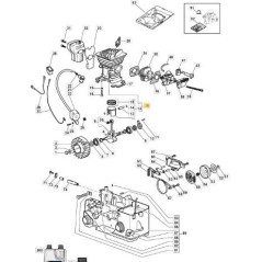 CILINDRO/PISTÓN D-39 MS 382S -R ORIGINAL STIGA - 383070005/0 | NewgardenParts.com
