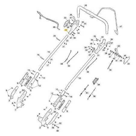 UPPER JOINT RIGHT ALUMINUM TOP HANDLE MP2 VGA ORIGINAL STIGA - 381007580/0 | NewgardenParts.com
