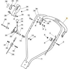 BREMSHEBEL PRO MC504-534(RIC) ORIGINAL STIGA - 381003318/1 | NewgardenParts.com