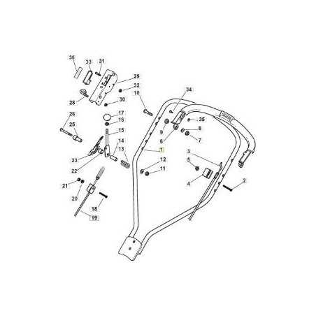 TOP HANDLE STIGA PRO MC/MCS YELLOW ORIGINAL STIGA - 381006363/3 | NewgardenParts.com