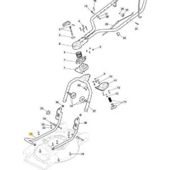 LOWER PART RIGHT HANDLE MCS 50 STIGA YELLOW ORIGINAL STIGA - 381007706/0 | NewgardenParts.com
