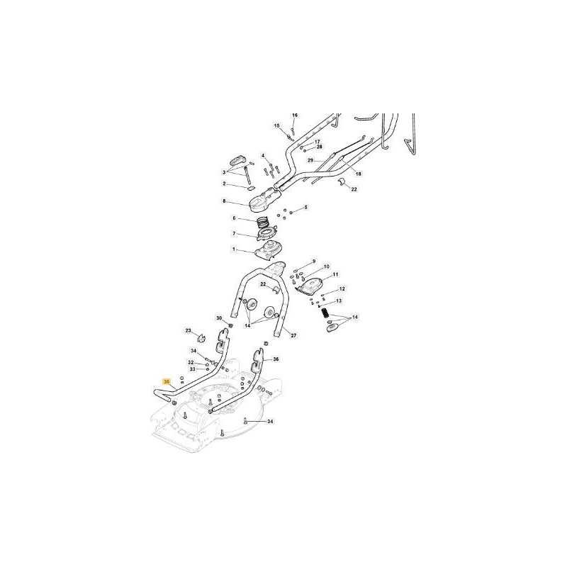 LOWER PART RIGHT HANDLE MCS 50 STIGA GRAY ORIGINAL STIGA - 381007717/0