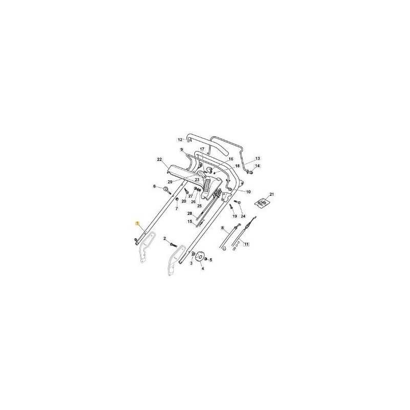 TOP PART OF THE HANDLE NP TR ORIGINAL BLACK PAINT STIGA - 381007028/1