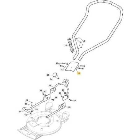 ORIGINAL STIGA PRO VGA MCS50 BLOCKPLATTE OBERER GRIFF – 381005257/0 | NewgardenParts.com