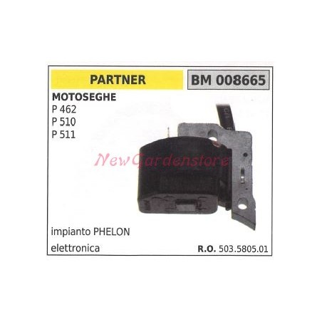 Bobina accensione PARTNER per motori motoseghe P 462 510 511 008665 | NewgardenParts.com