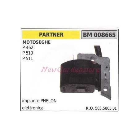 PARTNER ignition coil for chainsaw engines P 462 510 511 008665 | NewgardenParts.com