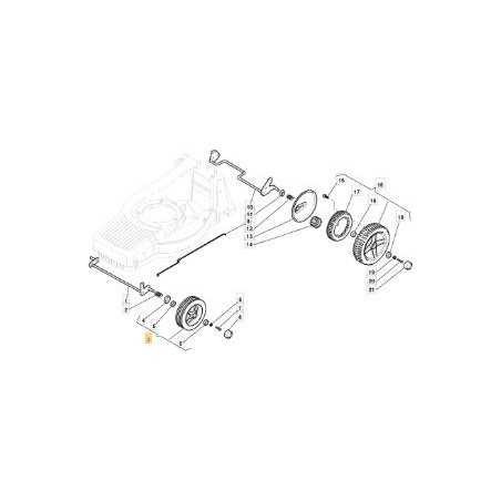 RIBBED ALUMINUM WHEEL 175 BEARINGS+PARAP. ORIGINAL STIGA - 381007363/0 | NewgardenParts.com