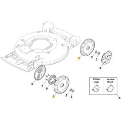 KOMPLETTES ALU-RAD D-210 STIGA'15 ORIGINAL STIGA - 381007494/0 | NewgardenParts.com