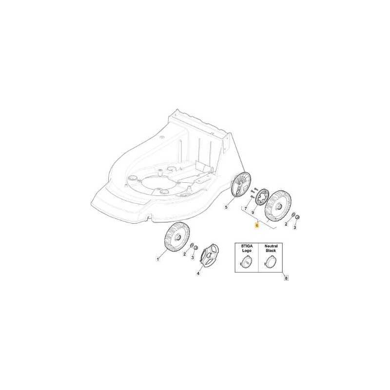 ROUE PL.+COR.-210 ROULEMENTS x MC504/PAN ORIGINAL STIGA - 381007802/0