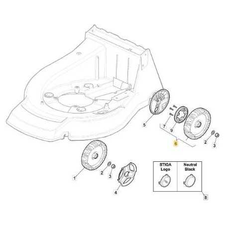 WHEEL PL.+COR.-210 BEARINGS x MC504/PAN ORIGINAL STIGA - 381007802/0 | NewgardenParts.com