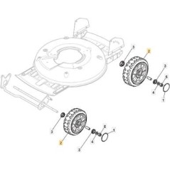 ROUE D'ALLUMAGE ALU D210(X RAD.CUSC.)'13 ORIGINAL STIGA - 381007487/0 | NewgardenParts.com