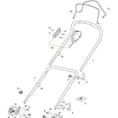 AHORRO DE BATERÍA OPC+TRACCIÓN CON TECLADO STIGA ORIGINAL - 381600602/0 | NewgardenParts.com