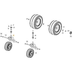 SUPPORTO RUOTA ANTERIORE eZTR 900 VNG ORIGINALE STIGA - 387785293/0 | NewgardenParts.com