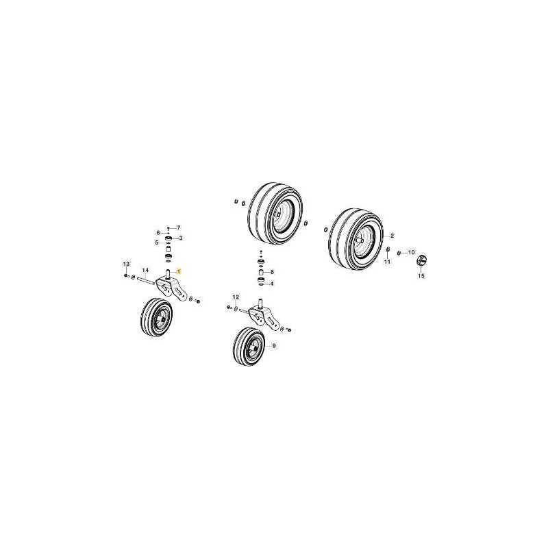 SUPPORT DE ROUE AVANT eZTR 900 VNG ORIGINE STIGA - 387785293/0