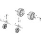 SUPPORT DE ROUE AVANT eZTR 900 VNG ORIGINE STIGA - 387785293/0