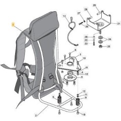BRETELLE FLEX C/SCHIENALE ZAINO PROF ORIGINALE STIGA - 123046003/0 | NewgardenParts.com