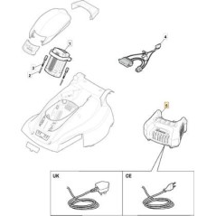 CHARGEUR DE BATTERIE STD PRISE UK xEL 38/34Li 36V ORIGINAL STIGA - 118204133/1