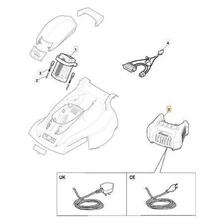 STD BATTERY CHARGER UK PLUG xEL 38/34Li 36V ORIGINAL STIGA - 118204133/1 | NewgardenParts.com