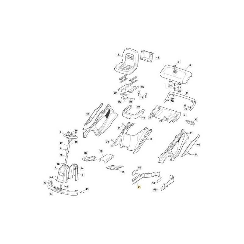 CARTER ISO DX FMC 112 (GTR) NERO ORIGINALE STIGA - 337060029/0