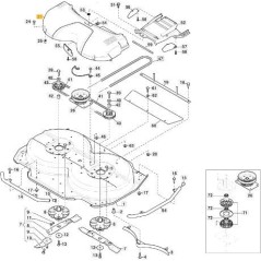 ÜBERTRAGUNGSDRUCKERGEHÄUSE CD85-95-105 GRAU GGP ORIGINAL STIGA - 337060037/0