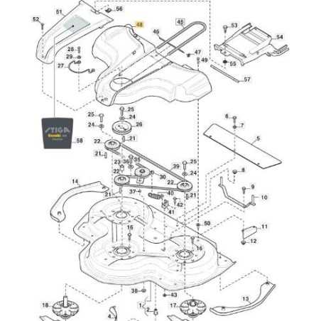 CARTER PROTEZIONE CINGH.TRASMISSIONE CD100 NCS8000N ORIGINALE STIGA - 337060023/0 | NewgardenParts.com