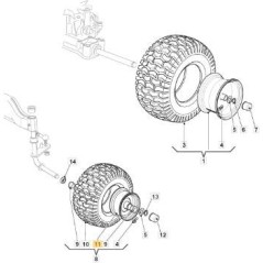 DOOR WHEEL RIM. 4X6 CLM DG ORIGINAL STIGA - 182001502/0 | NewgardenParts.com