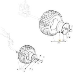 WHEEL RIM POSTER. 7,5X8 DG ORIGINAL STIGA - 182001505/0