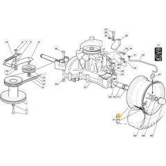 ORIGINAL STIGA PAINTED REAR WHEEL RIM - 184044001/0 | NewgardenParts.com