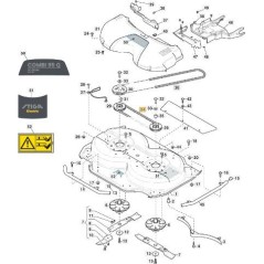 COURROIE DE DISTRIBUTION PLATE 95 QF ORIGINE STIGA - 135061512/0 | NewgardenParts.com