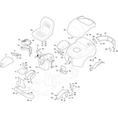 REAR BONNET W/CONVEYOR PC/PCH NCS8000N ORIGINAL STIGA - 337076807/0