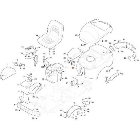 REAR BONNET W/CONVEYOR PC/PCH NCS8000N ORIGINAL STIGA - 337076807/0 | NewgardenParts.com