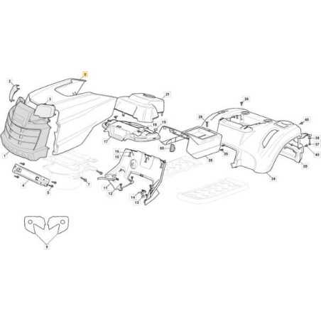 SDS BONNET RED COLOR RAL3003 FRAMETF. ORIGINAL STIGA - 325076976/0 | NewgardenParts.com