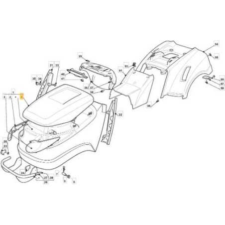 UPPER BONNET TCU GREEN 60123L ORIGINAL STIGA - 325076940/0 | NewgardenParts.com