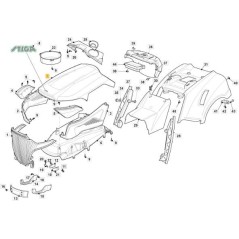 UPPER BONNET TNS YELLOW STIGA ORIGINAL STIGA - 325076978/0 | NewgardenParts.com