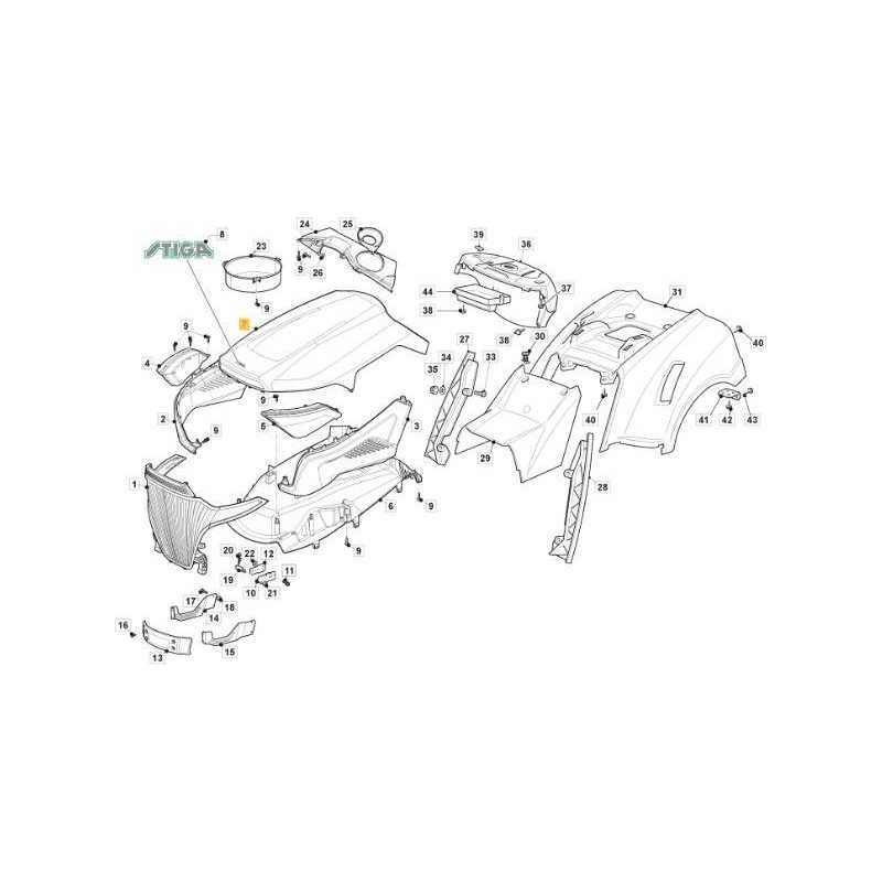 UPPER BONNET TNS YELLOW STIGA ORIGINAL STIGA - 325076978/0