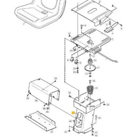 ORIGINAL STIGA lawn tractor seat support column 1134-5698-01 | NewgardenParts.com