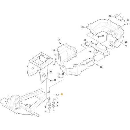RUBBER CONE FOR ORIGINAL STIGA SEAT PLATE - 1137-0064-01 | NewgardenParts.com