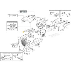 STIGA SDST PP YELLOW BONNET AIR CONVEYOR ORIGINAL STIGA - 325108117/0 | NewgardenParts.com