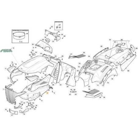 BONNET CONVEYOR NS GXV630 ORIGINAL STIGA - 325108111/0 | NewgardenParts.com