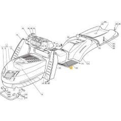 ZENTRALE ABDECKUNG TC 2000 HY ROT 300941 GGP ORIGINAL STIGA - 325110239/1 | NewgardenParts.com