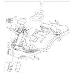 COUVERCLE REPOSE-PIEDS F72 FL VERT 60123L ORIGINAL STIGA - 327110458/2 | NewgardenParts.com