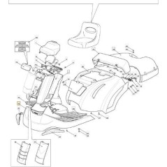 COUVERCLE REPOSE-PIEDS F72FL ROUGE RAL3003 ORIGINAL STIGA ASSEMBLAGE - 327110574/0 | NewgardenParts.com