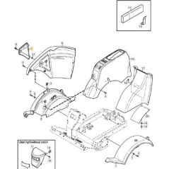 ORIGINAL STIGA YELLOW RIGHT SIDE FUSE COVER - 1135-2504-01 | NewgardenParts.com