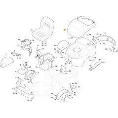 UPPER REAR BONNET COVER PC/PCH YELLOW STIGA ORIGINAL STIGA - 337110373/0 | NewgardenParts.com