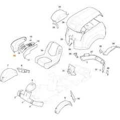 KIT COUVERCLE BRAS EXTERNE PCH ROUGE RAL3003 ORIGINE STIGA - 337110369/0 | NewgardenParts.com