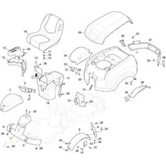 TAPA FRONTAL PC ROJO RAL3003 ORIGINAL STIGA - 337110372/0 | NewgardenParts.com