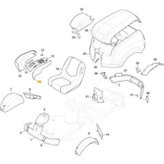 KIT COUVERCLE INT.BRAC.PCH ROUGE RAL3003 ORIGINE STIGA - 337110370/0 | NewgardenParts.com