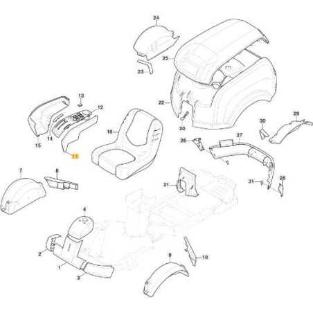 KIT TAPA INT.BRAC.PCH ROJO RAL3003 ORIGINAL STIGA - 337110370/0 | NewgardenParts.com