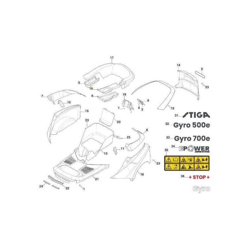 COPERTURA BRACCIOLO SX eZTR ORIGINALE STIGA - 337110407/0